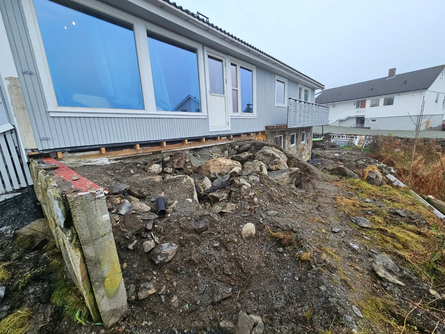 Grunnforhold og klargjøring rundt bolig.
