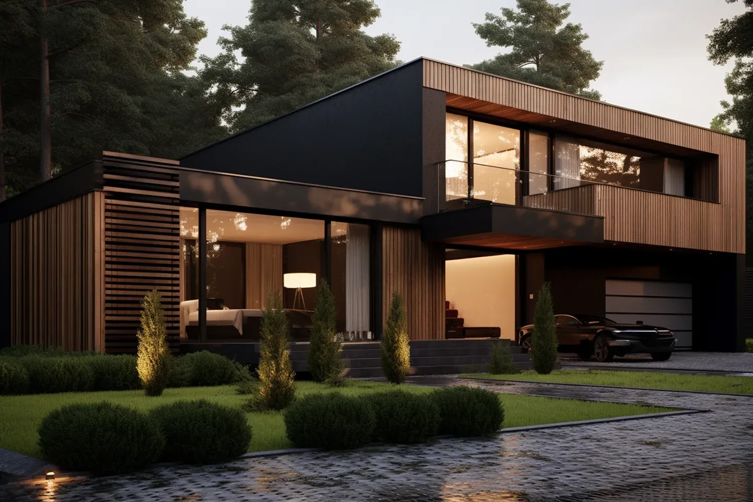 Moderne boligvolum som inspirasjon for nybygg.